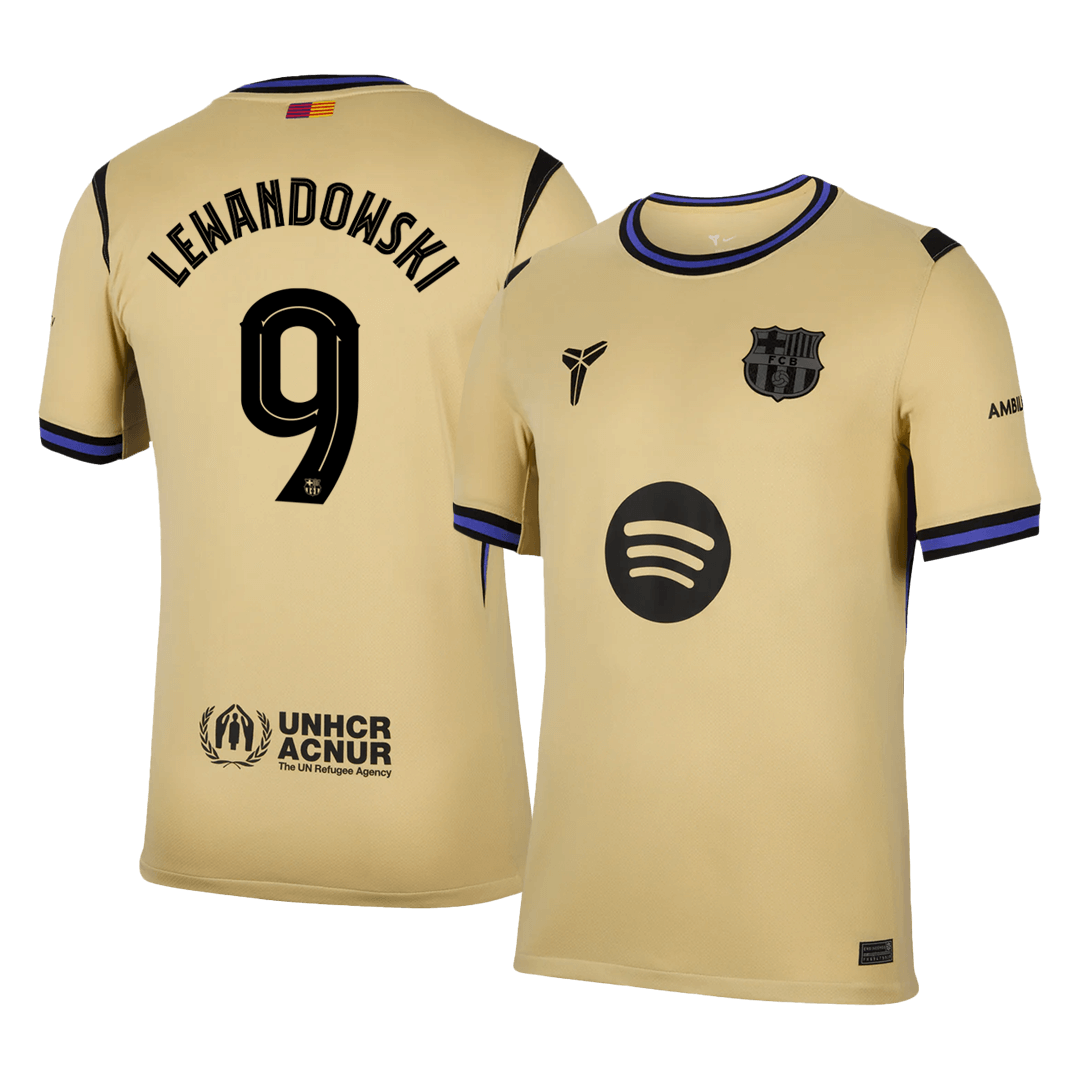 LEWANDOWSKI #9 Barcelona Away Jersey 2025/26 - UCL 
