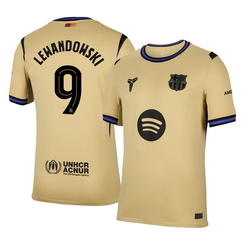 LEWANDOWSKI #9 Barcelona Away Jersey 2025/26 - UCL 