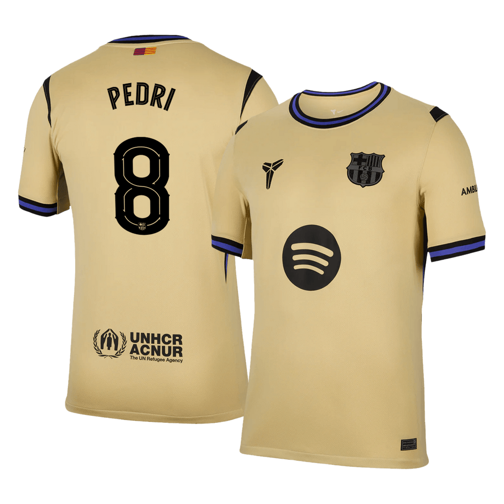 PEDRI #8 Barcelona Away Jersey 2025/26 - UCL 
