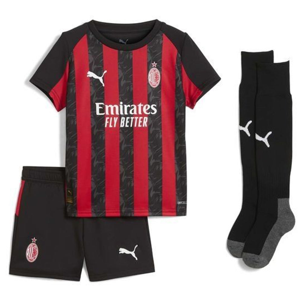 Kids AC Milan Home Jersey Full Kit 2025/26 