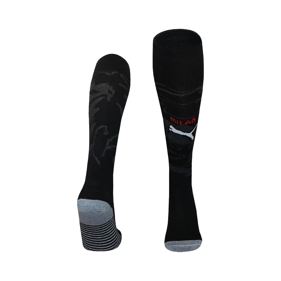 Kids AC Milan Home Soccer Socks - Black 2025/26 