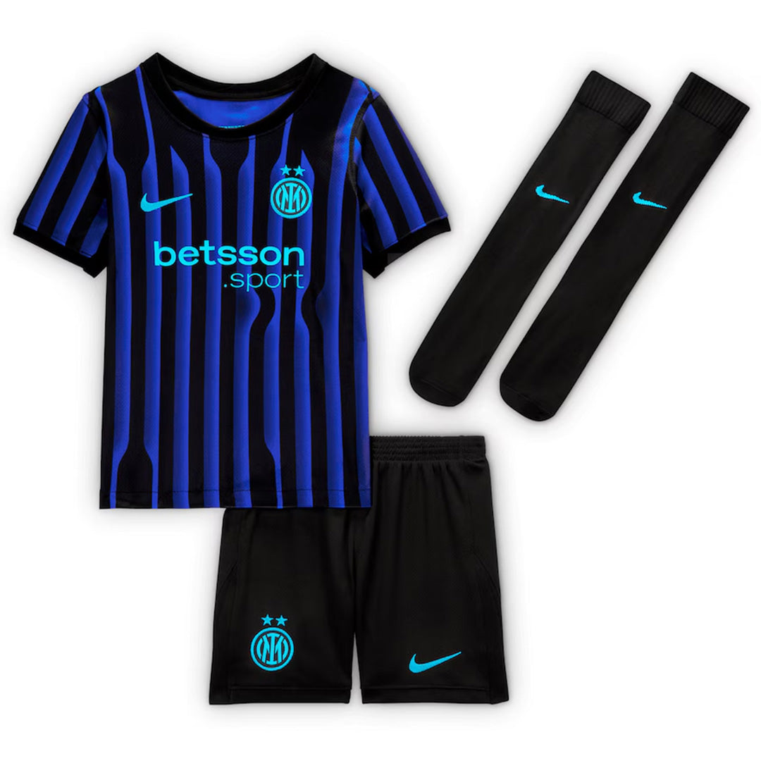 Kids Inter Milan Home Jersey Full Kit 2025/26 