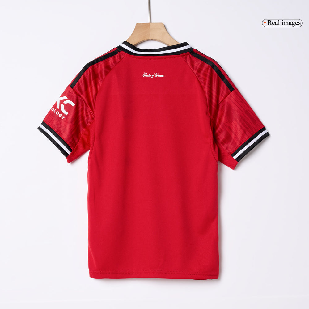 Kids Manchester United Home Jersey Full Kit 2025/26 