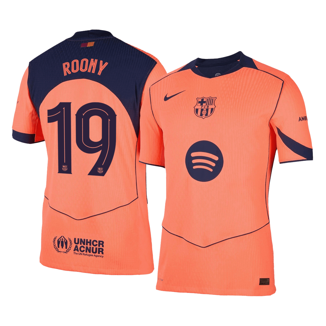 ROONY #19 Barcelona Third Match Jersey Player Version 2025/26 - UCL 