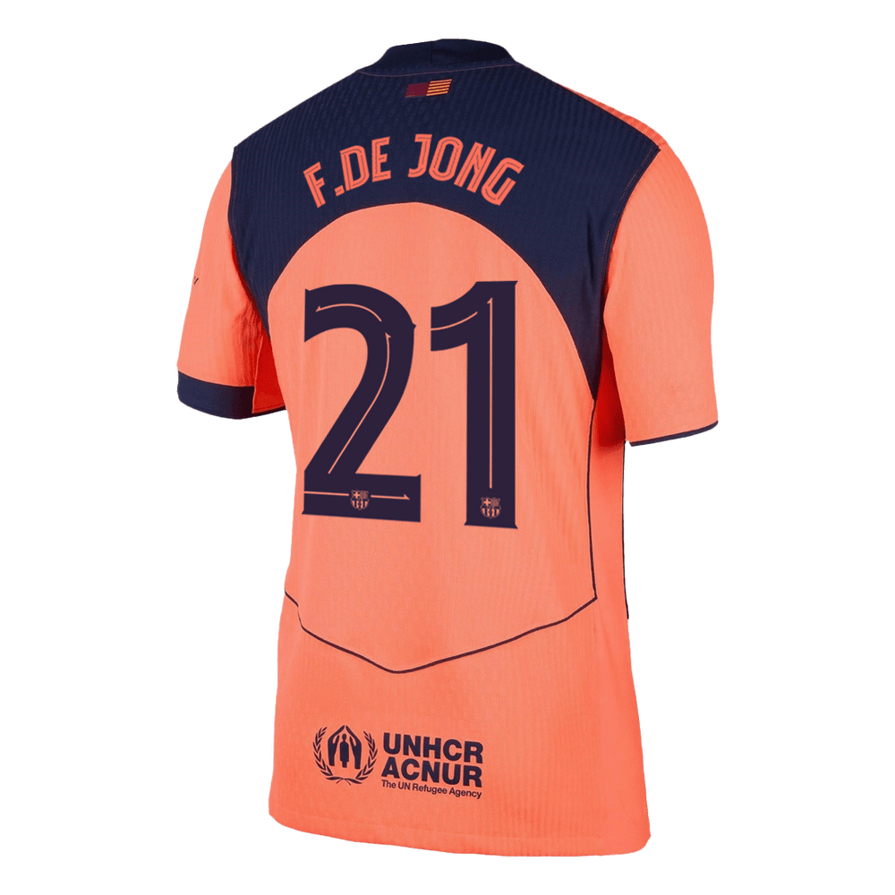 F.DE JONG #21 Barcelona Third Match Jersey Player Version 2025/26 - UCL 
