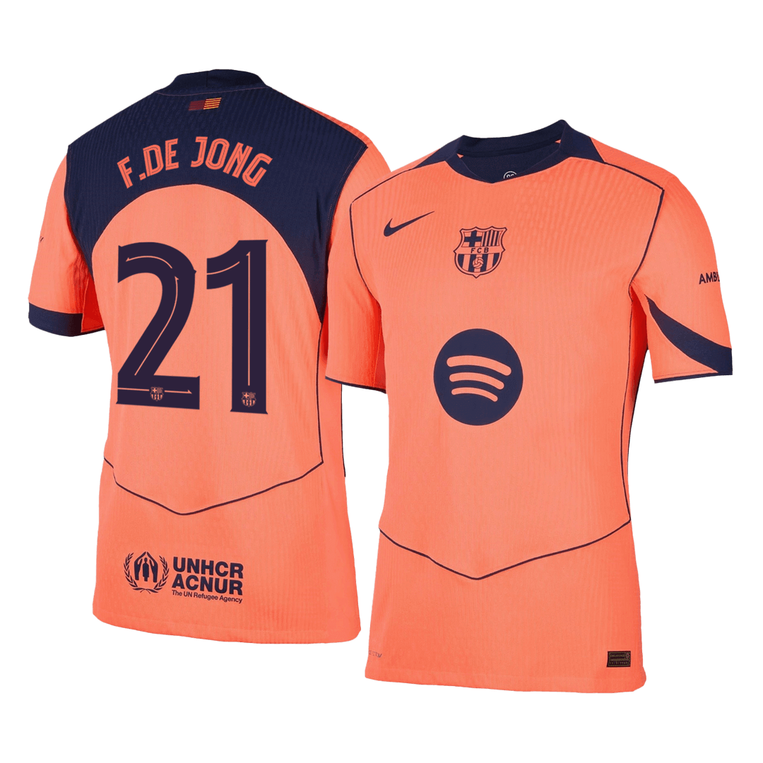F.DE JONG #21 Barcelona Third Match Jersey Player Version 2025/26 - UCL 