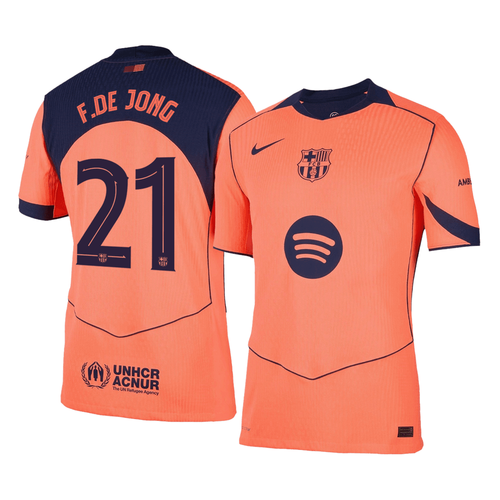 F.DE JONG #21 Barcelona Third Match Jersey Player Version 2025/26 - UCL 