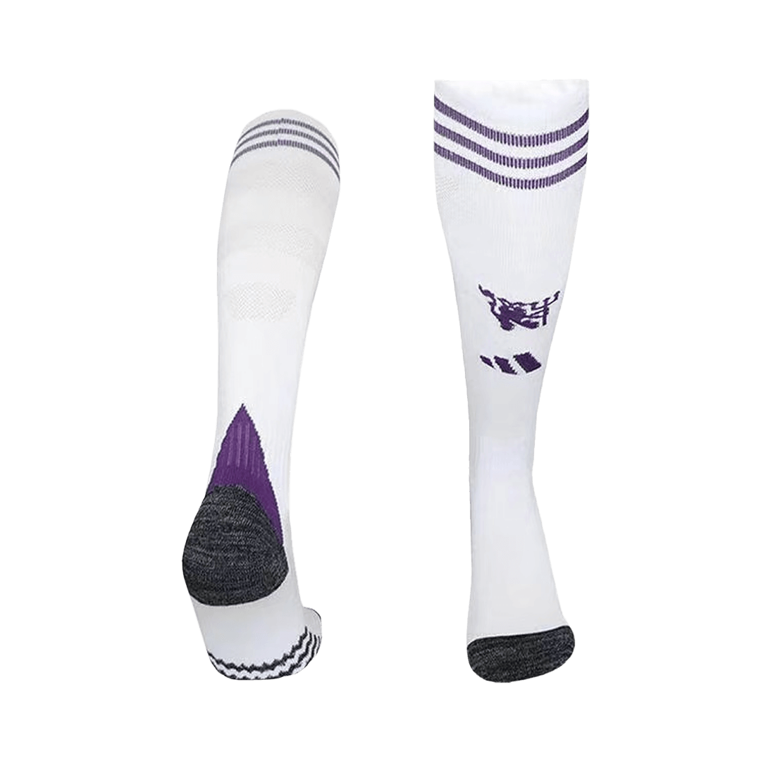 Manchester United Away Soccer Socks - White 2025/26 