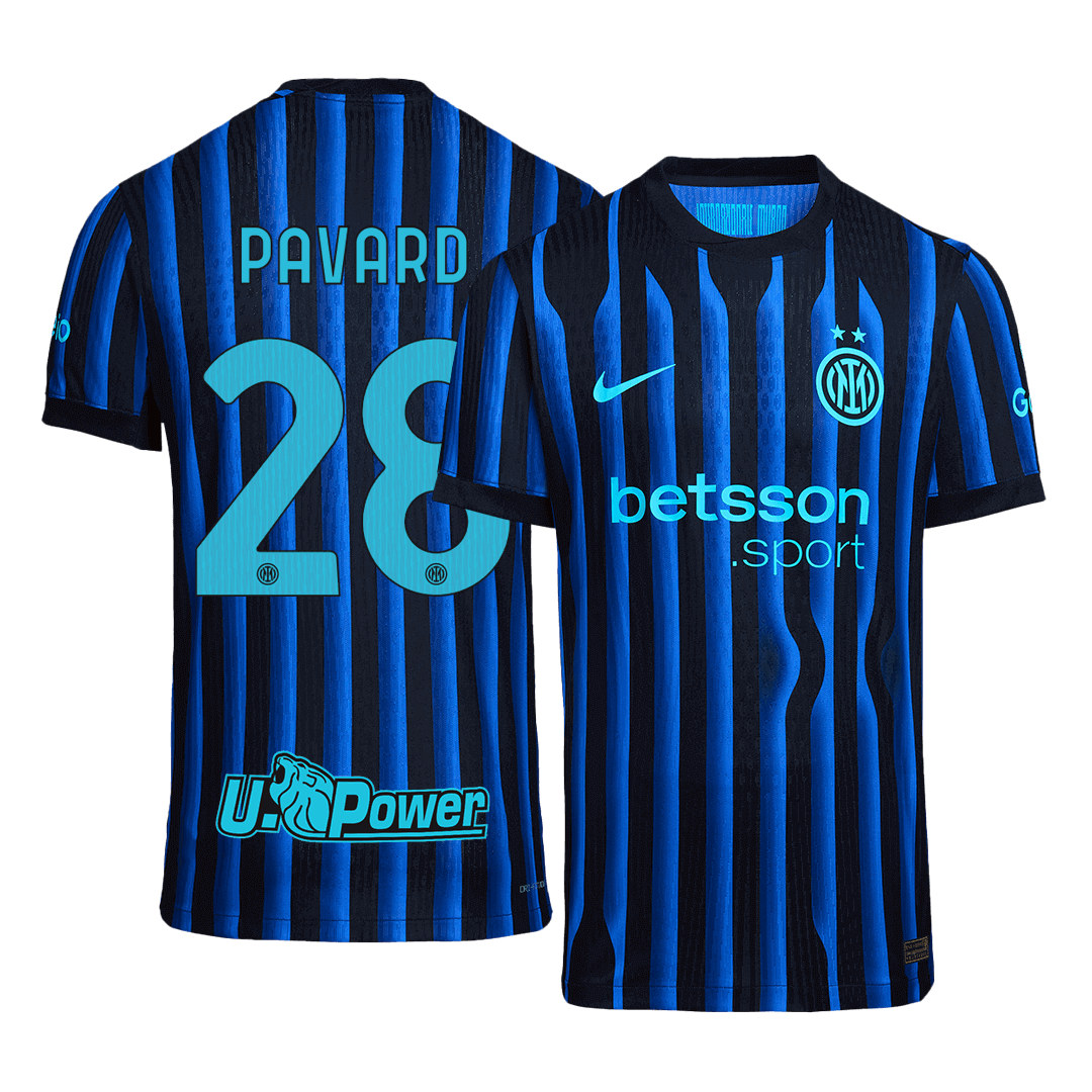 PAVARD #28 Inter Milan Home Match Jersey Player Version 2025/26 