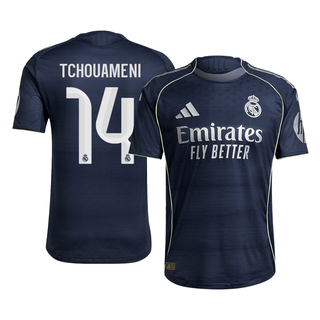 TCHOUAMENI #14 Real Madrid Away Match Jersey Player Version 2025/26 