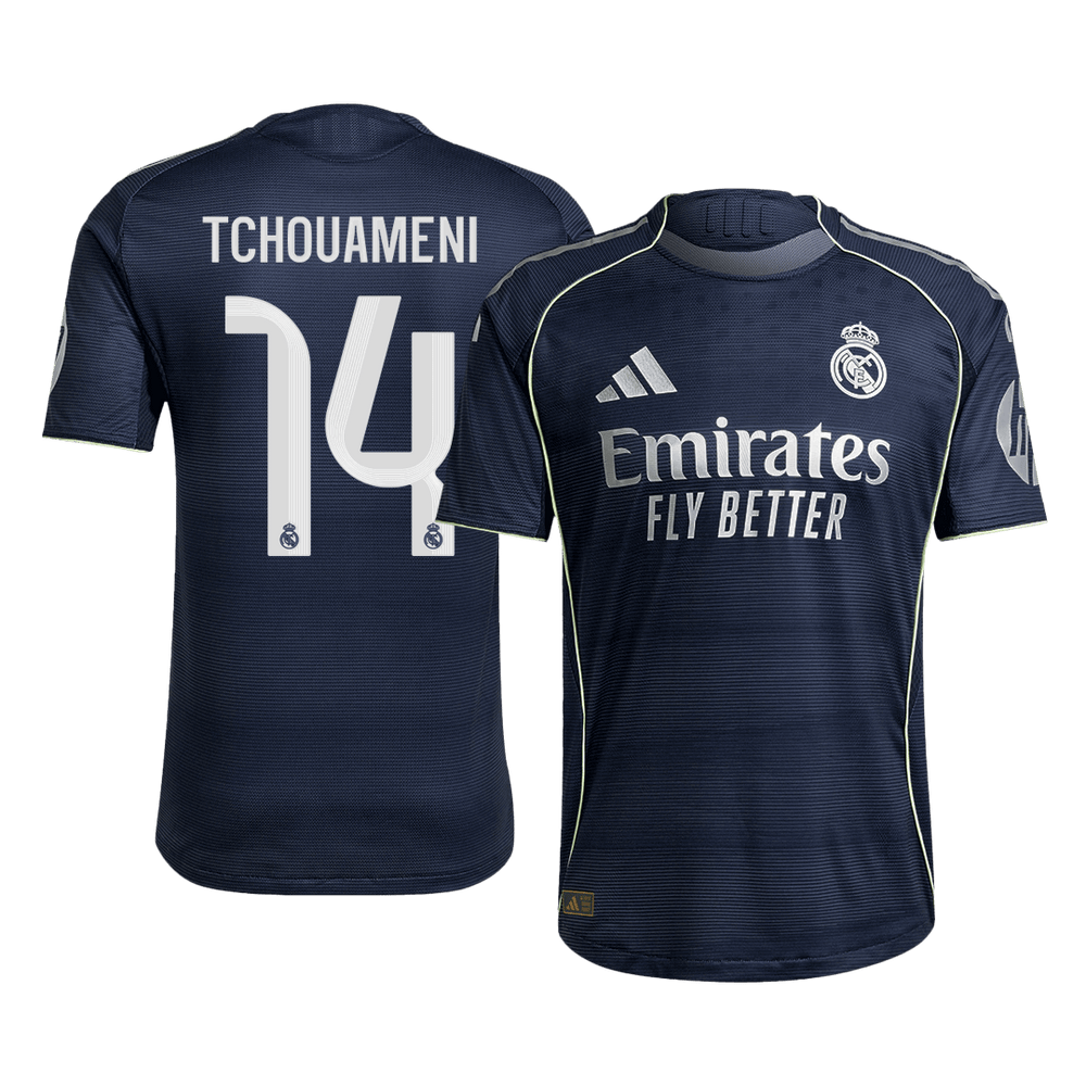 TCHOUAMENI #14 Real Madrid Away Match Jersey Player Version 2025/26 