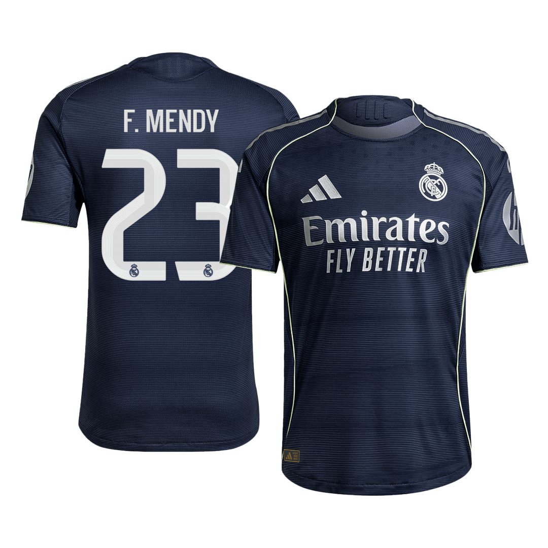 F.MENDY #23 Real Madrid Away Match Jersey Player Version 2025/26 