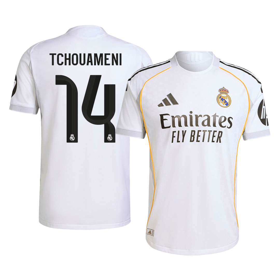 TCHOUAMENI #14 Real Madrid Home Match Jersey Player Version 2025/26 