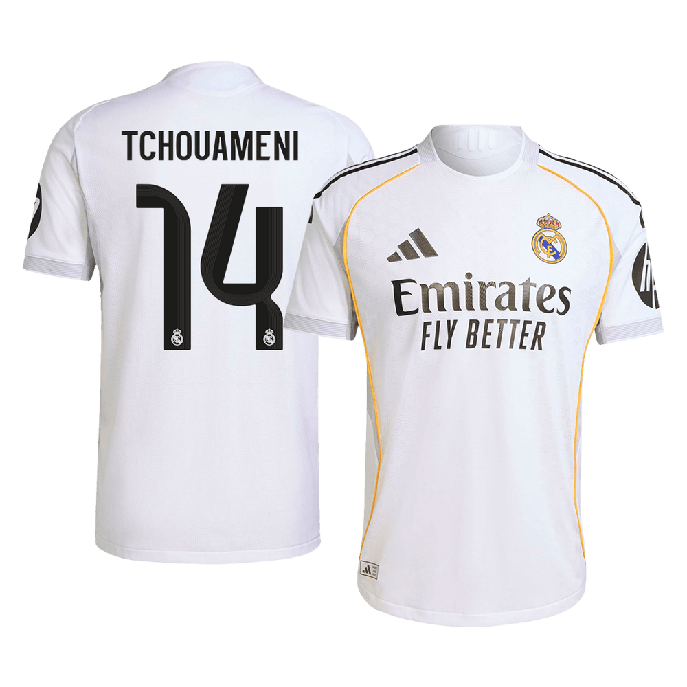 TCHOUAMENI #14 Real Madrid Home Match Jersey Player Version 2025/26 