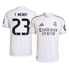 F.MENDY #23 Real Madrid Home Match Jersey Player Version 2025/26 
