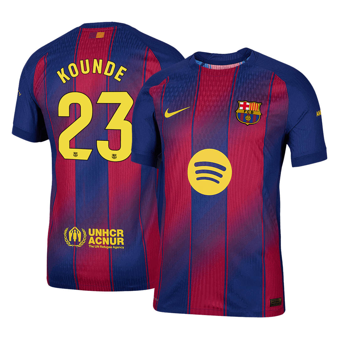 KOUNDE #23 Barcelona Home Match Jersey Player Version 2025/26 