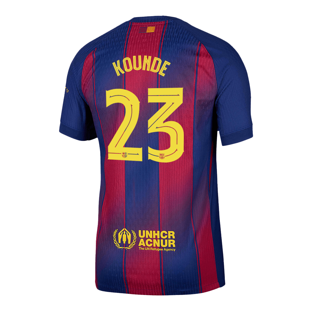 KOUNDE #23 Barcelona Home Match Jersey Player Version 2025/26 - UCL 