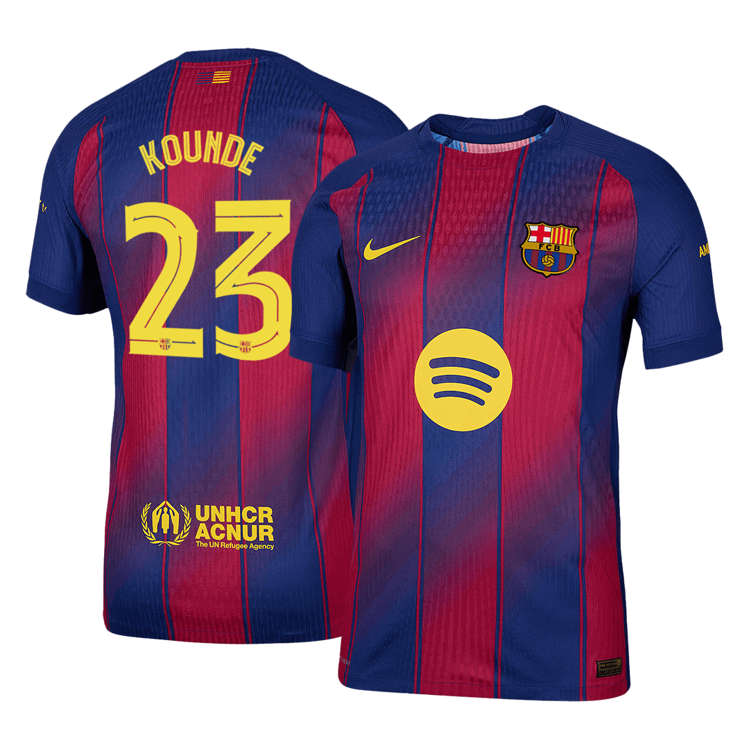 KOUNDE #23 Barcelona Home Match Jersey Player Version 2025/26 - UCL 