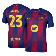 KOUNDE #23 Barcelona Home Match Jersey Player Version 2025/26 - UCL 