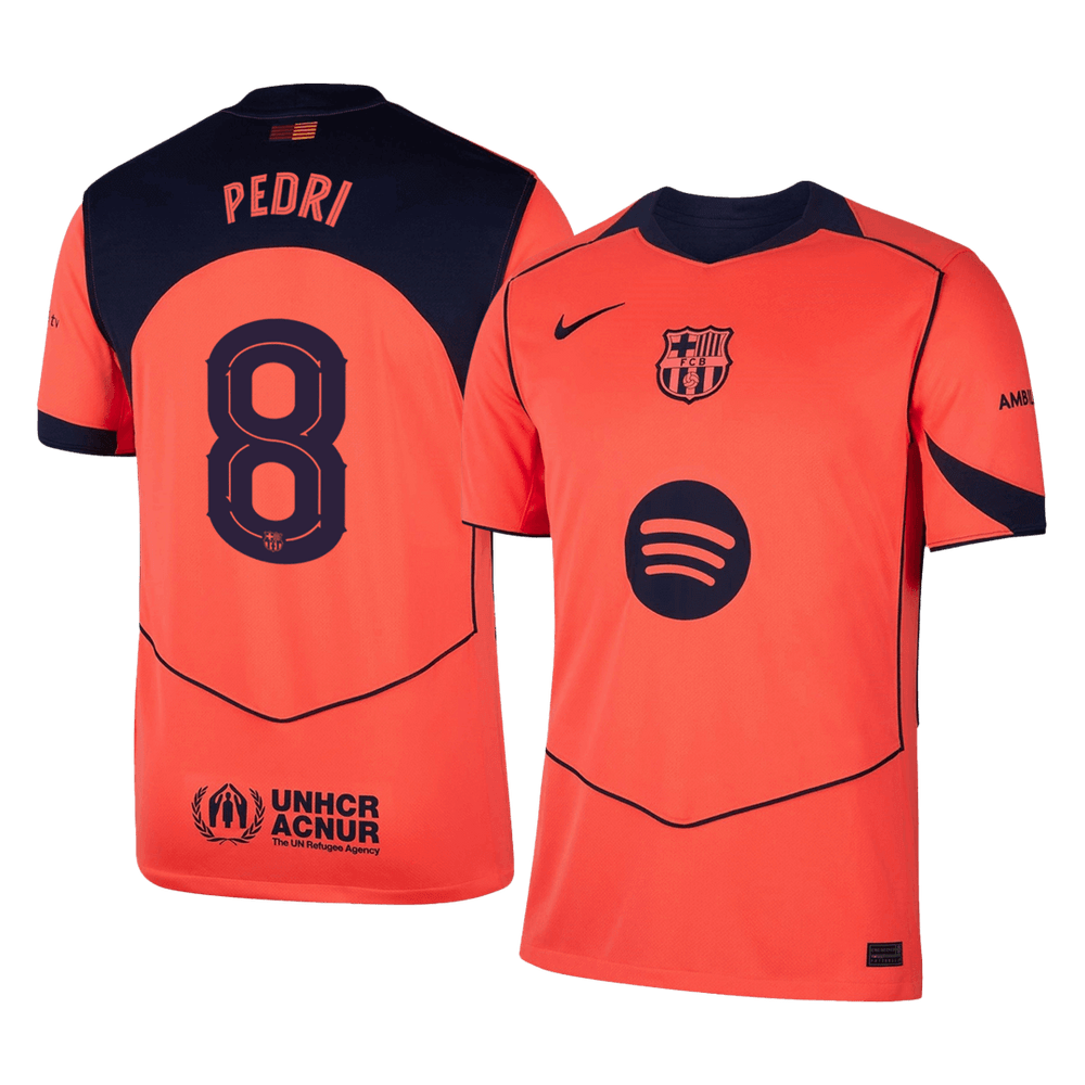 PEDRI #8 Barcelona Third Jersey 2025/26 