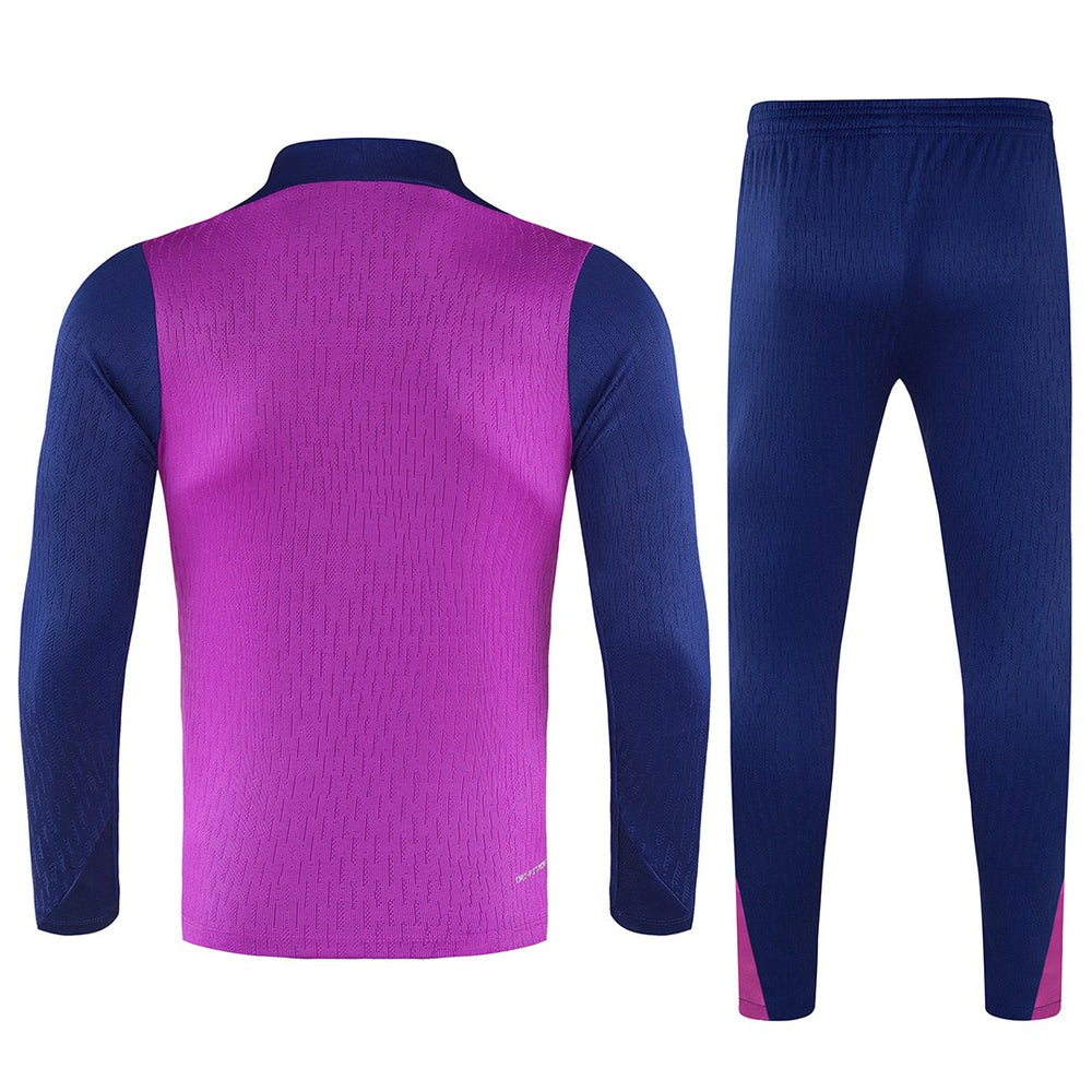 Barcelona 1/4 Zipper Sweat Kit(Top+Pants) Purple 2025/26 