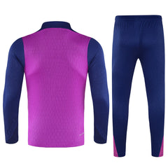 Barcelona 1/4 Zipper Sweat Kit(Top+Pants) Purple 2025/26 