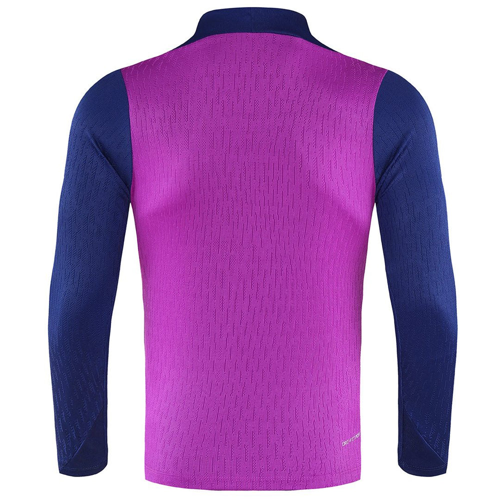 Barcelona 1/4 Zipper Sweat Kit(Top+Pants) Purple 2025/26 