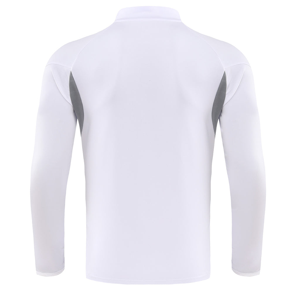 Real Madrid 1/4 Zipper Sweat Kit(Top+Pants) White 2025/26 