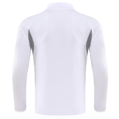Real Madrid 1/4 Zipper Sweat Kit(Top+Pants) White 2025/26 