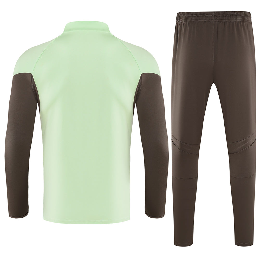 Real Madrid 1/4 Zipper Sweat Kit(Top+Pants) Green 2025/26 
