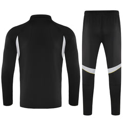 Real Madrid 1/4 Zipper Sweat Kit(Top+Pants) Black 2025/26 