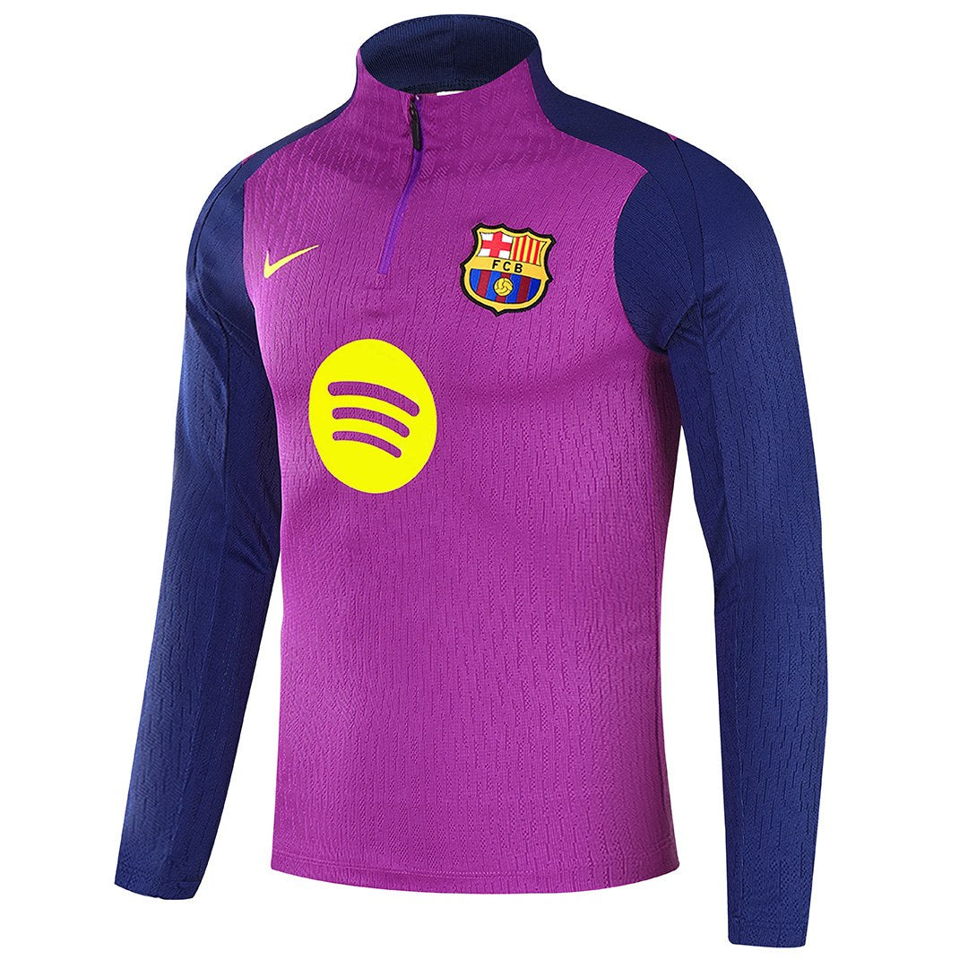 Kids Barcelona 1/4 Zipper Sweat Kit(Top+Pants) Purple 2025/26 