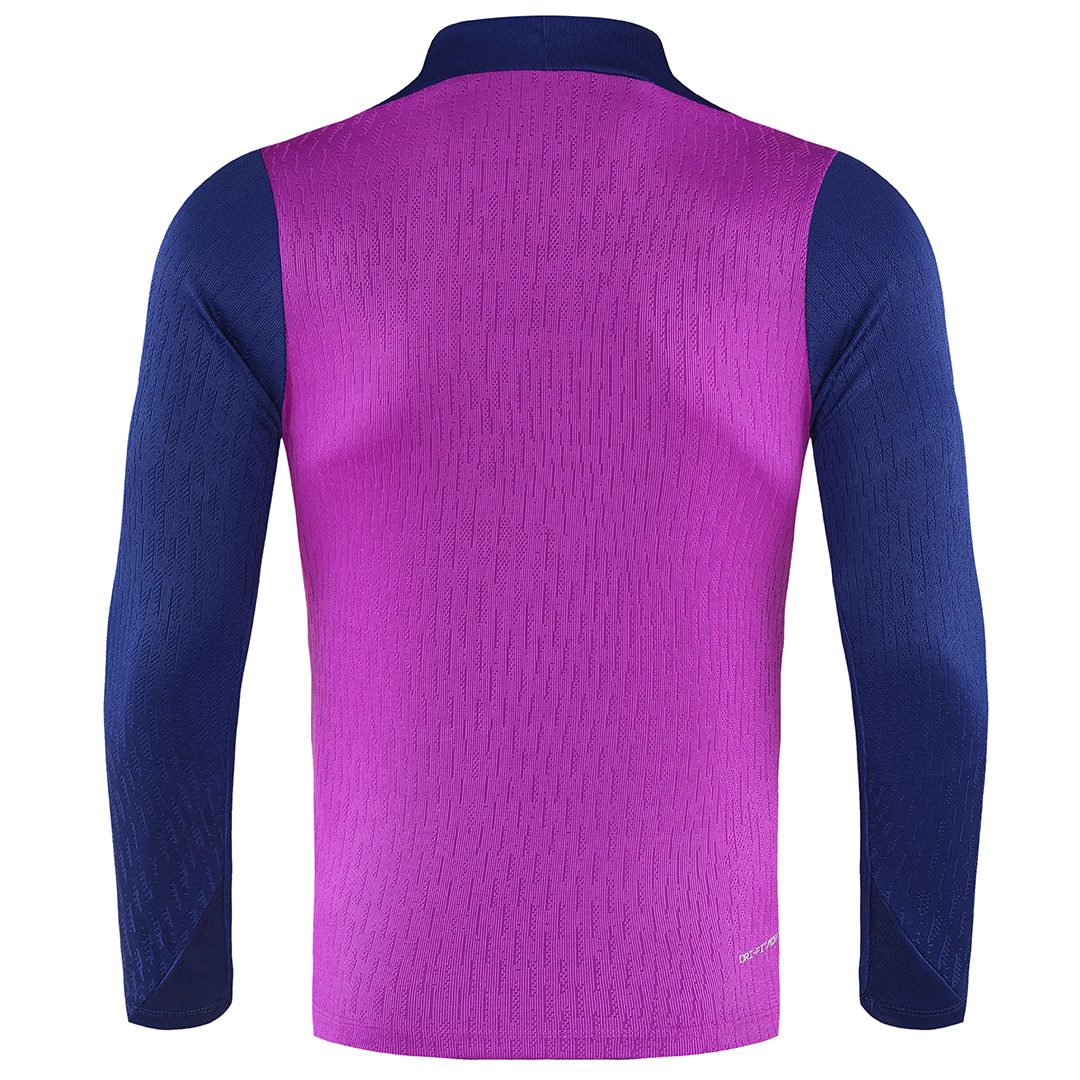 Kids Barcelona 1/4 Zipper Sweat Kit(Top+Pants) Purple 2025/26 