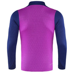 Kids Barcelona 1/4 Zipper Sweat Kit(Top+Pants) Purple 2025/26 