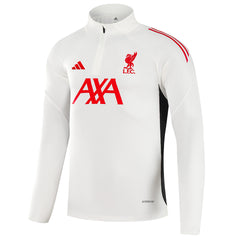 Kids Liverpool 1/4 Zipper Sweat Kit(Top+Pants) White 2025/26 