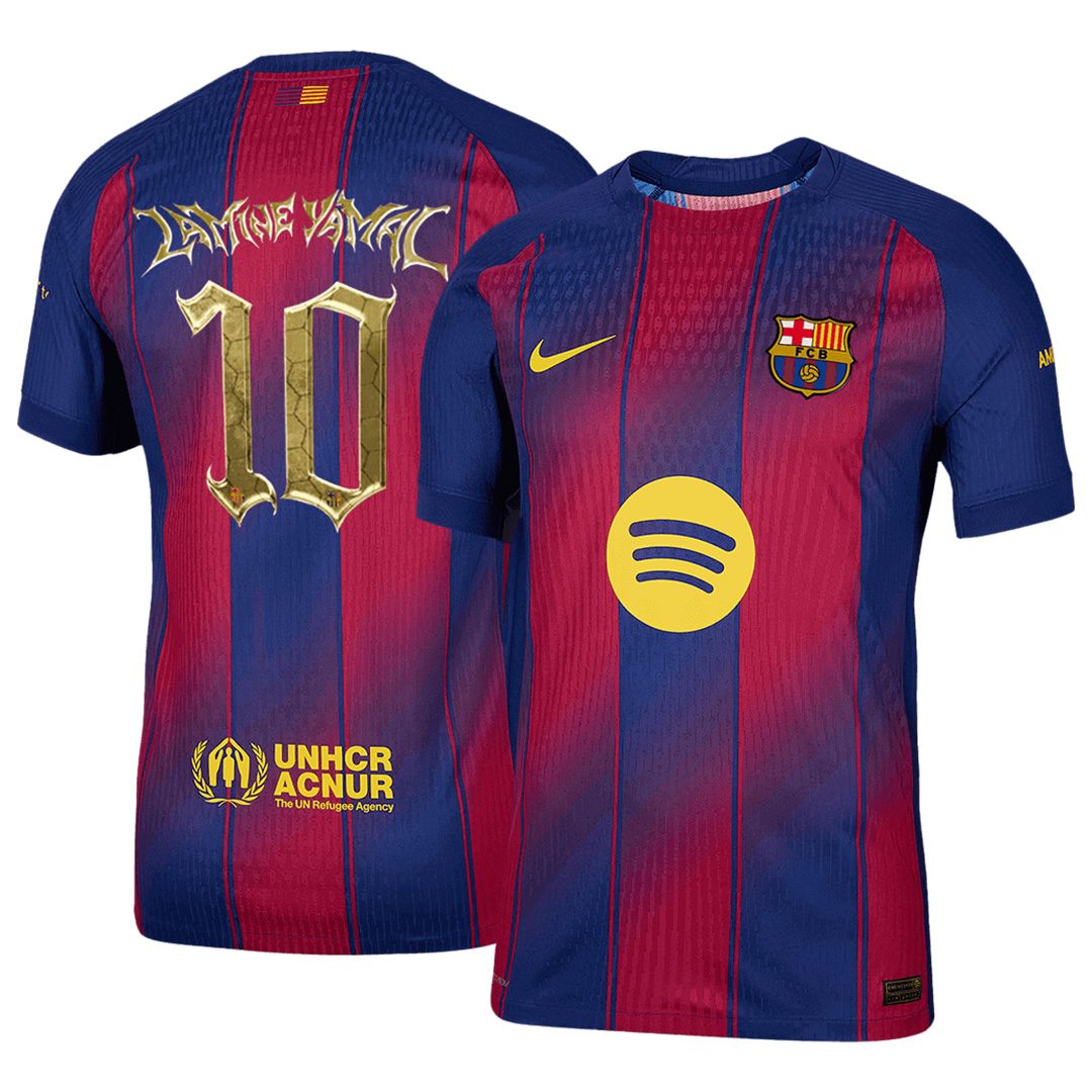 LAMINE YAMAL #10 Barcelona Home Match Jersey Player Version 2025/26 - Kopa Trophy Edition 