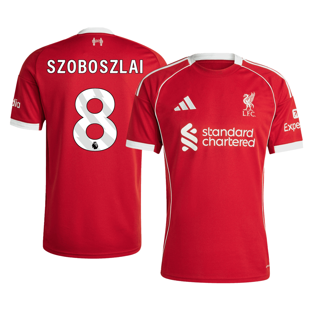 SZOBOSZLAI #8 Liverpool Home Jersey 2025/26 