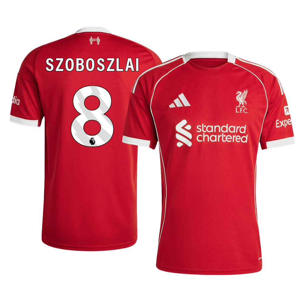 SZOBOSZLAI #8 Liverpool Home Jersey 2025/26 