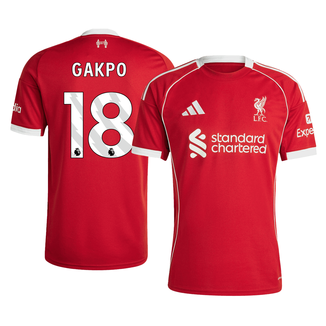 GAKPO #18 Liverpool Home Jersey 2025/26 