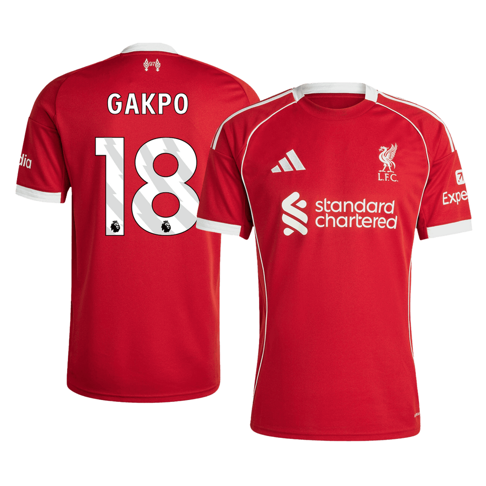 GAKPO #18 Liverpool Home Jersey 2025/26 