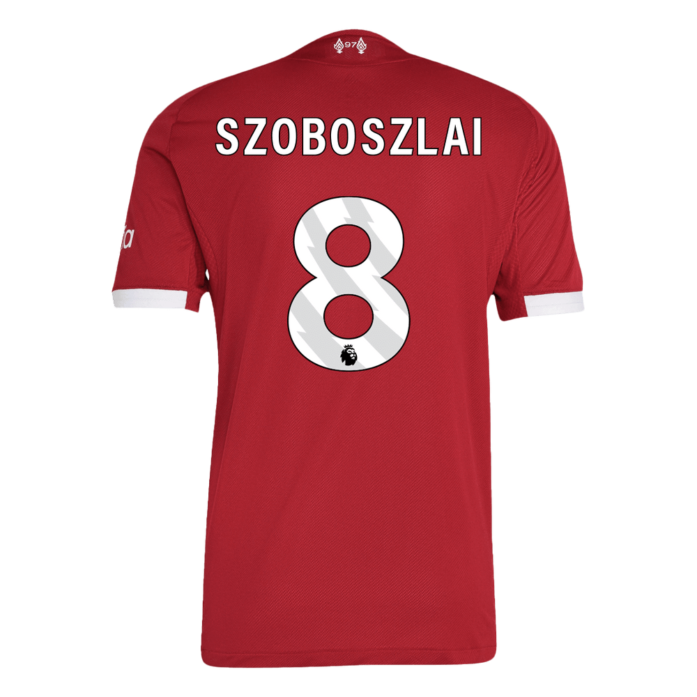 SZOBOSZLAI #8 Liverpool Home Match Jersey Player Version 2025/26 