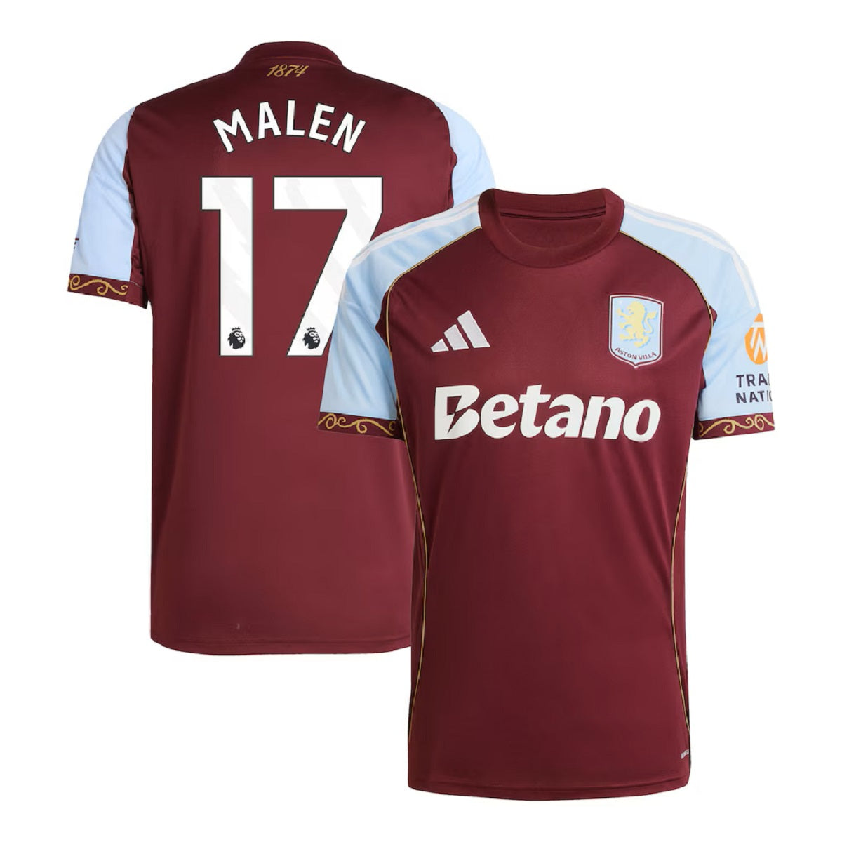 MALEN #17 Aston Villa Home Jersey 2025/26 