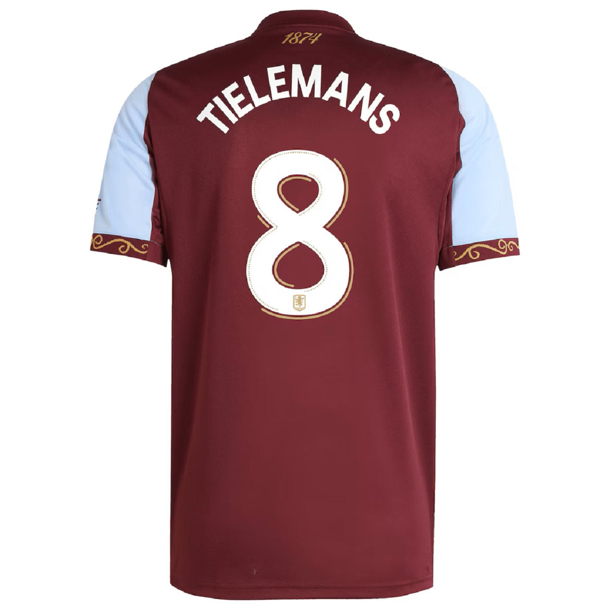 TIELEMANS #8 Aston Villa Home Jersey 2025/26 - Cup Font 