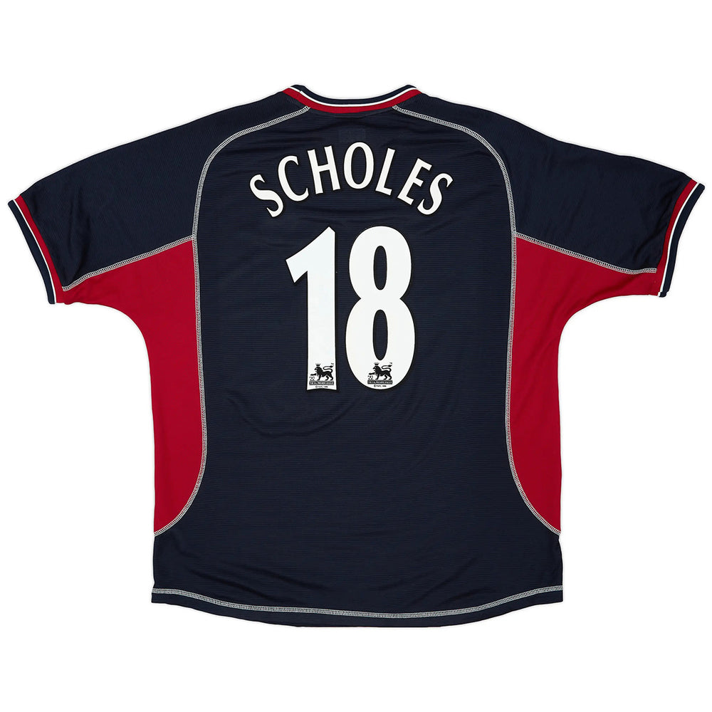 SCHOLES #18 Retro Manchester United Third Jersey 2000/01 