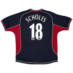 SCHOLES #18 Retro Manchester United Third Jersey 2000/01 