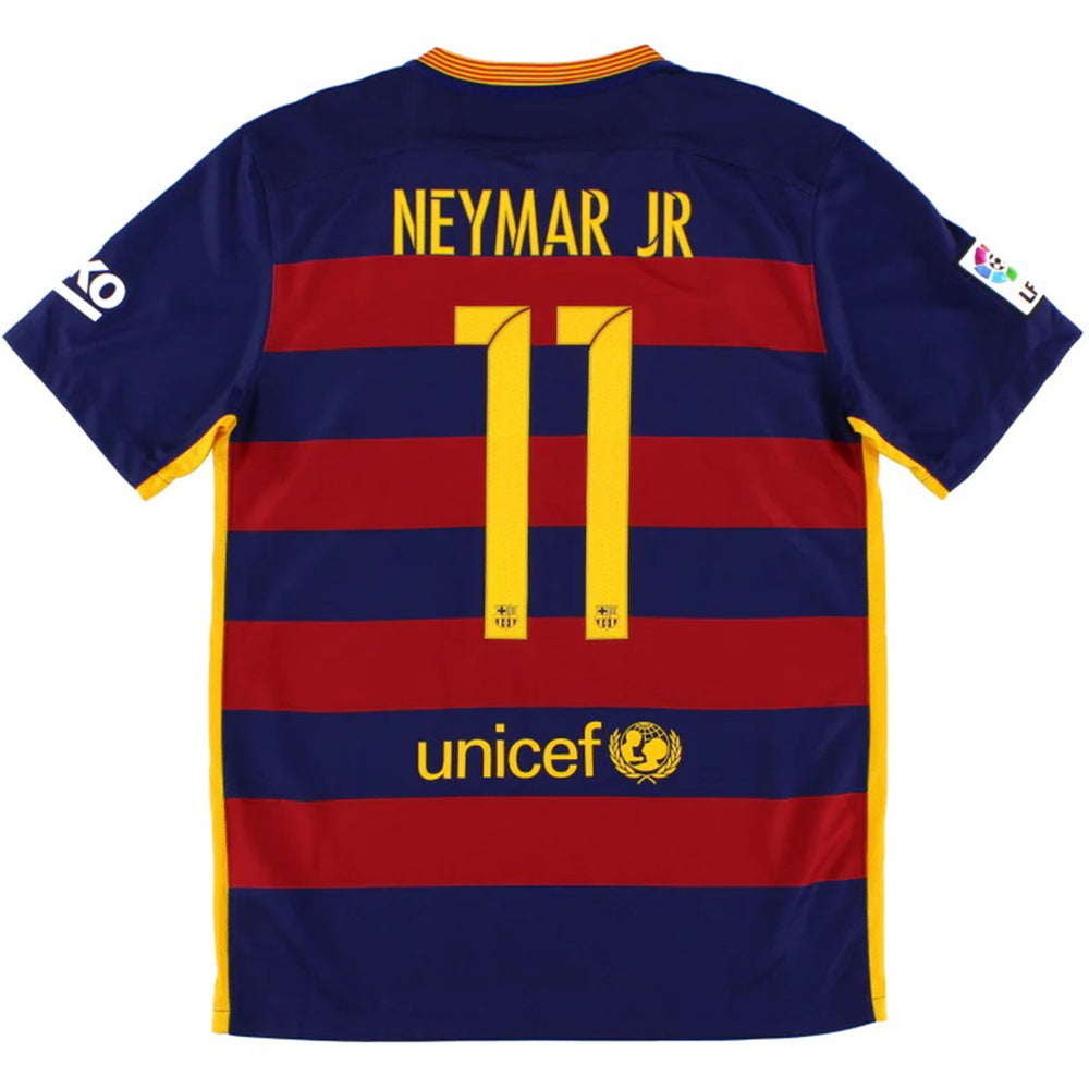 Neymar Jr #11 Retro Barcelona Home Jersey 2015/16 