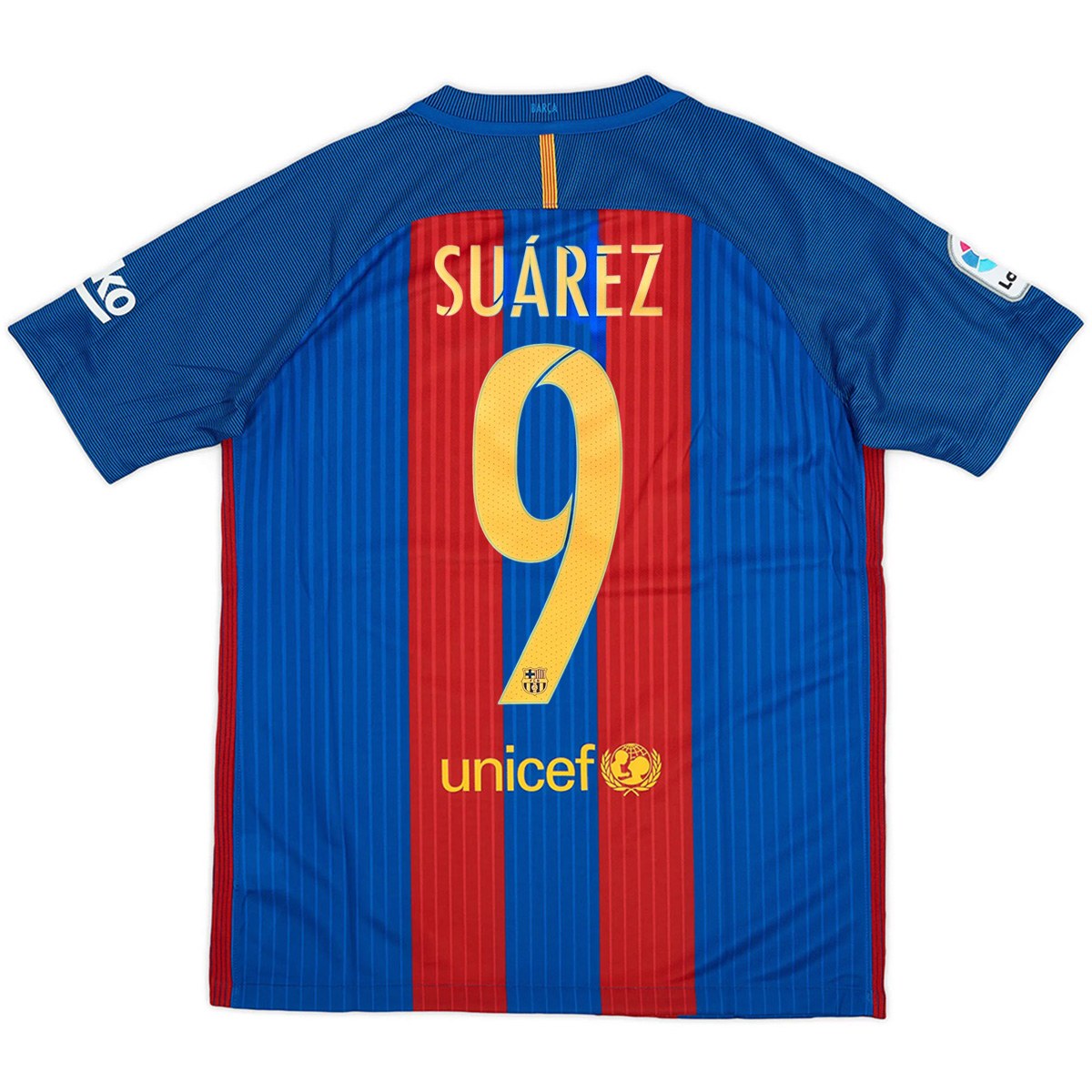 SUÁREZ #9 Retro Barcelona Home Jersey 2016/17 
