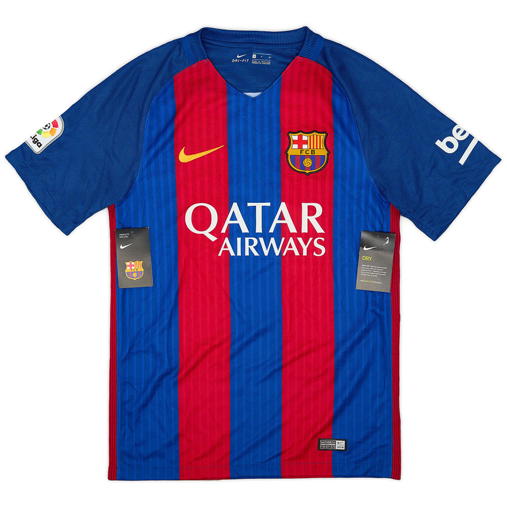 SUÁREZ #9 Retro Barcelona Home Jersey 2016/17 