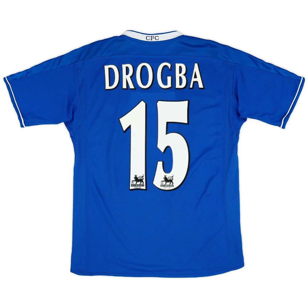 Drogba #15 Retro Chelsea Home Jersey 2003/05 