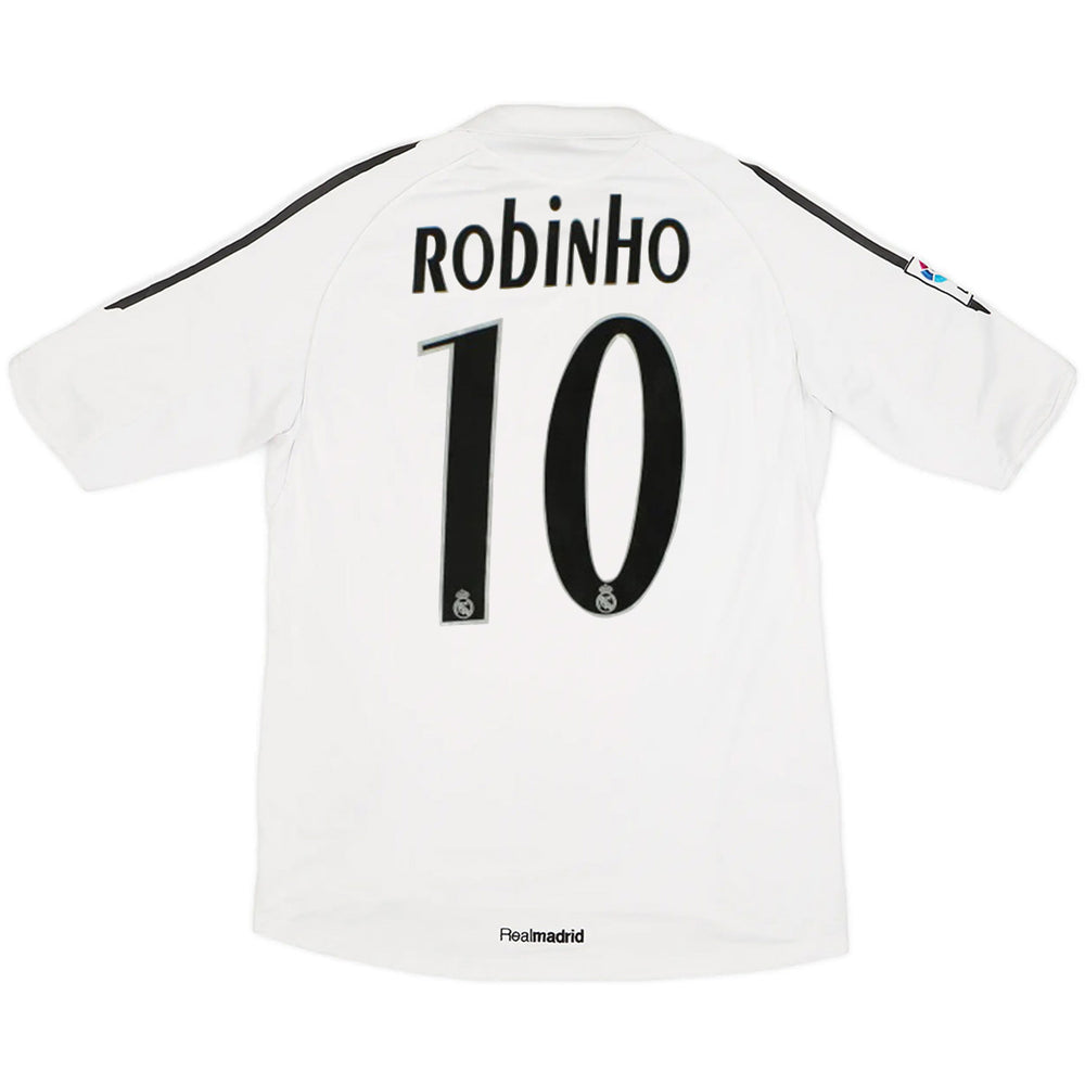 Robinho #10 Retro Real Madrid Home Jersey 2005/06 